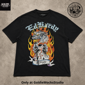 Ed Hardy Shirt Flaming Tiger Eyeball Graphic Vintage Tattoo T-Shirt