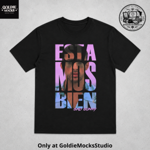 Bad Bunny Shirt Esta Mos Bien Gradient Portrait Graphic Tee